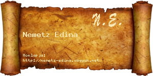 Nemetz Edina névjegykártya